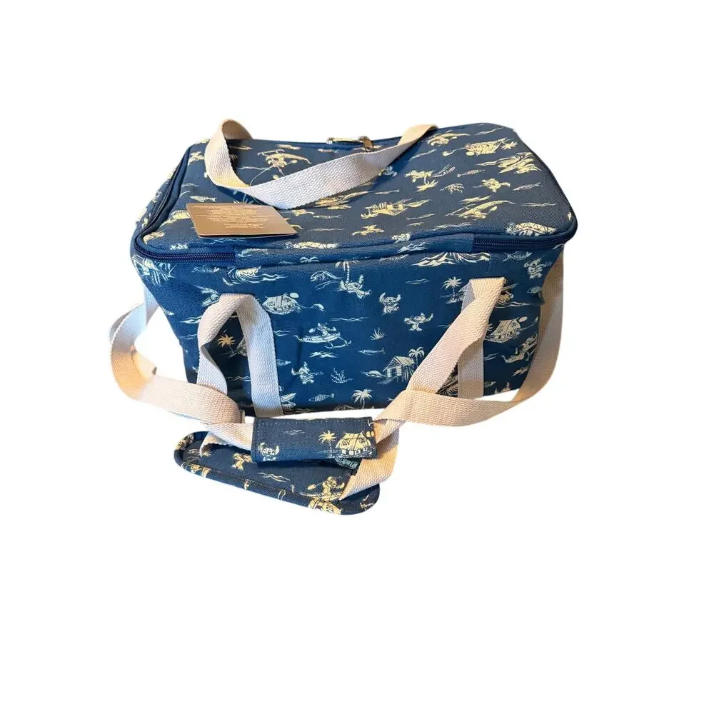 Disney Stitch Soft Sided Canvas Insulated Cooler Bag with Handles and Strap NEW